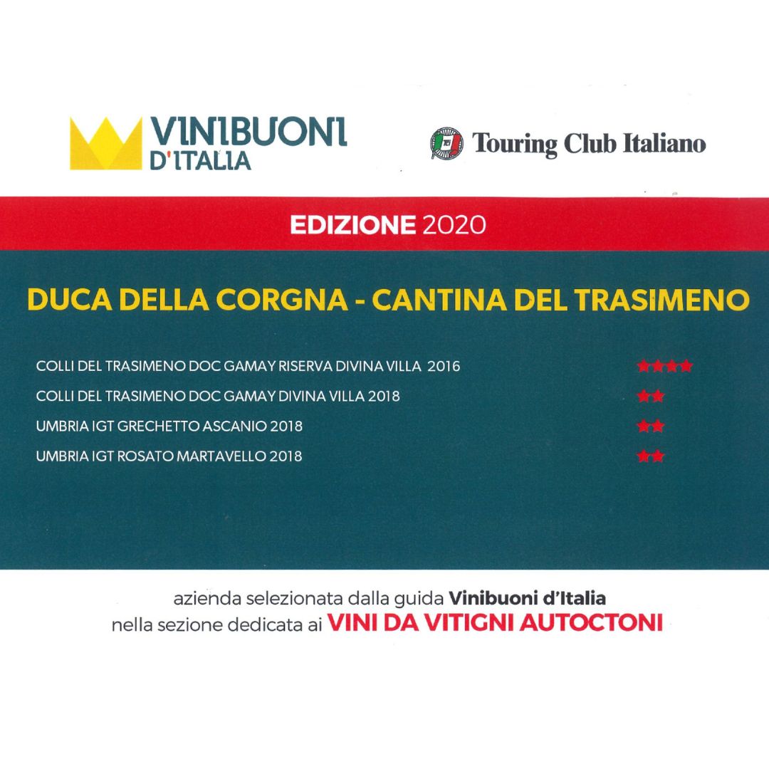 2020.01 Riconoscimenti - Duca della Corgna - Cantina del Trasimeno